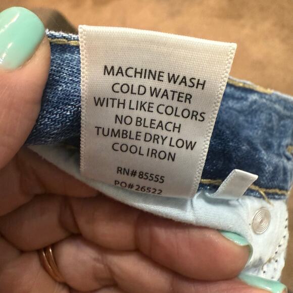 Pistola Cassie Distressed High Rise Straight Leg Jeans Sz 27 - Picture 9 of 16